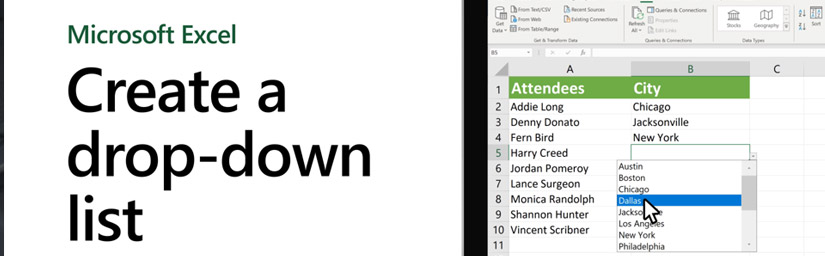 How to Create Drop Down Lists in Excel