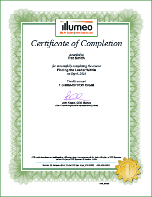 illumeo Certificate
