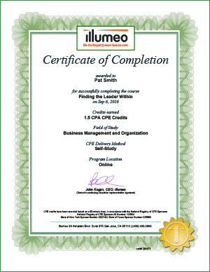 illumeo Certificate